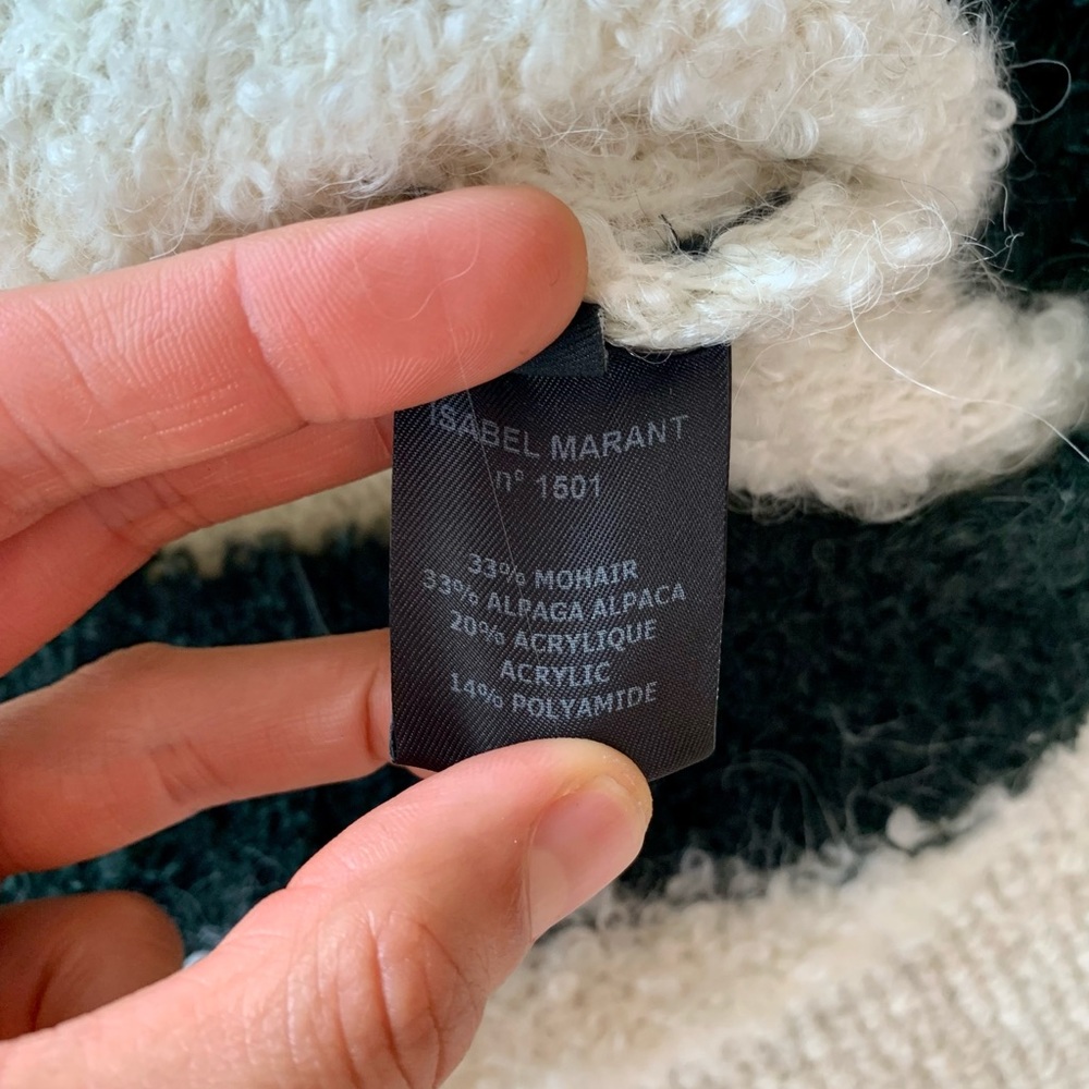 Isabel Marrant Alpaca Color-Block Sweater Large - image 8